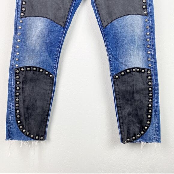 Levi's Made and Crafted Leather Embellished 501 Skinny Jeans - Picture 3 of 7